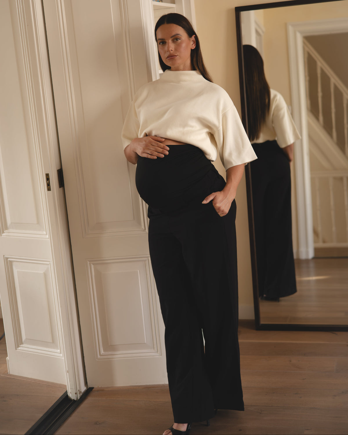 PANTALON WIDE LEG BLACK