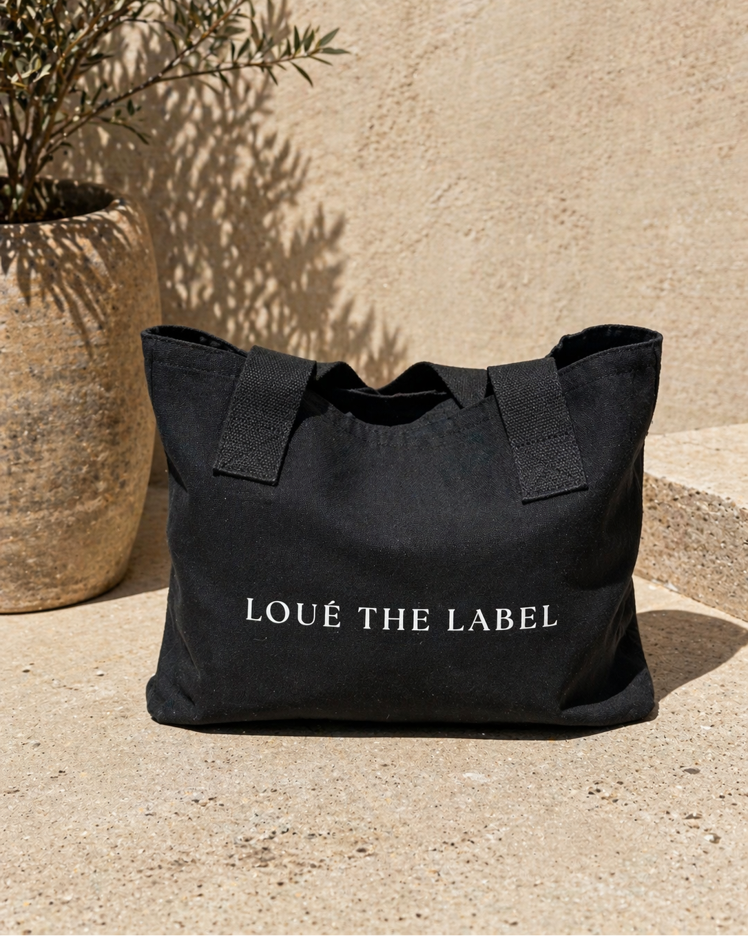 Canvas tas zwart met logo